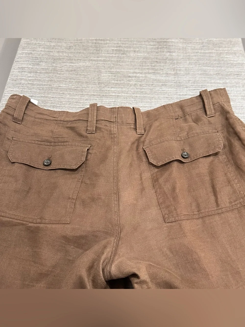 Banana Republic Men's Brown 100% Linen Pants Trousers Size 38x32 Made in India